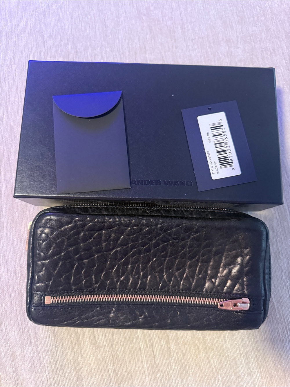 alexander wang fumo continental wallet - rose gold hardware